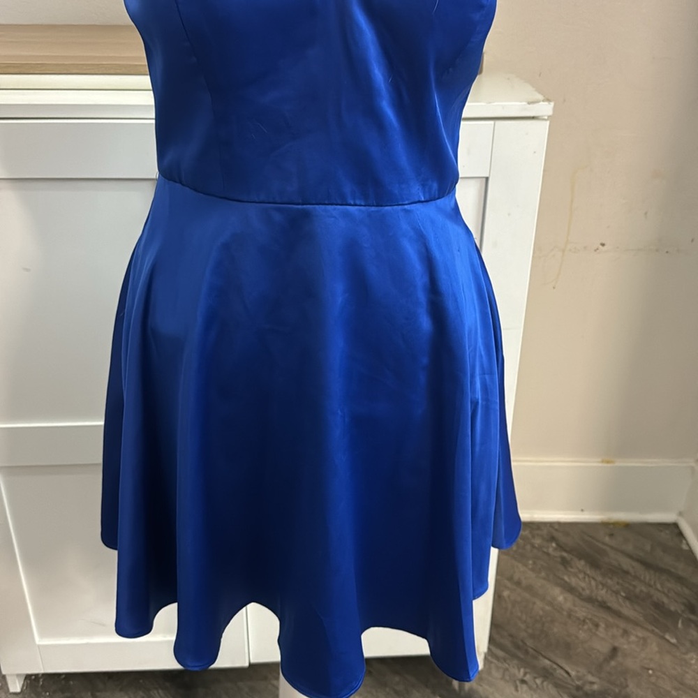 Windsor NWOT Gorgeous Royal Blue Evening Mini Party Dress - Picture 5 of 17